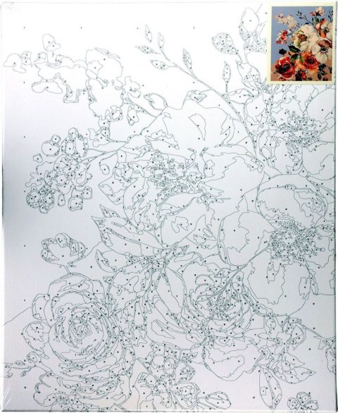 Zestaw kreatywny Malowanie po numerach 40x50cm Kwiaty Flamingo Line (FSY195) Flamingo Line