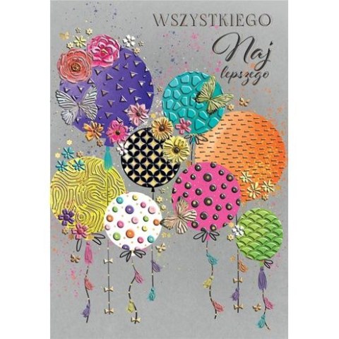 Kartka składana A5 JASKRAWE BALONY Henry (5907465663052) Henry