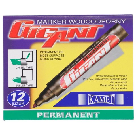 Marker permanentny Gigant wkład zielony 1,0-5,0mm ścięta końcówka Kamet Kamet