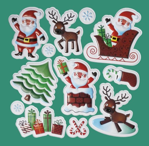Naklejka (nalepka) Craft-Fun Series Boże Narodzenie Mikołaje, renifery, choinka Titanum (TON-1002) Titanum