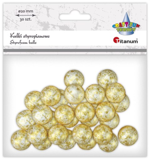 Ozdoba styropianowa Craft-Fun Series złote kulki styropianowe Titanum (23BR1218-18) Titanum