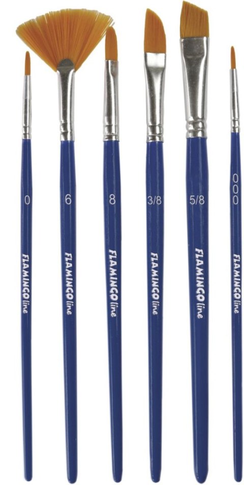 Pędzel Art Collection zestaw 6 szt. Flamingo Line (PA-05) Flamingo Line