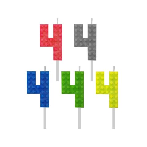 Świeczka urodzinowa klocki numer 4 Godan (7C-SUK4) Godan