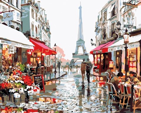 Zestaw kreatywny Malowanie po numerach 40x50cm Paryż Flamingo Line (FC50) Flamingo Line