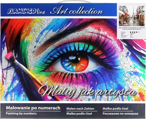 Zestaw kreatywny Malowanie po numerach 40x50cm Paryż Flamingo Line (FC50) Flamingo Line