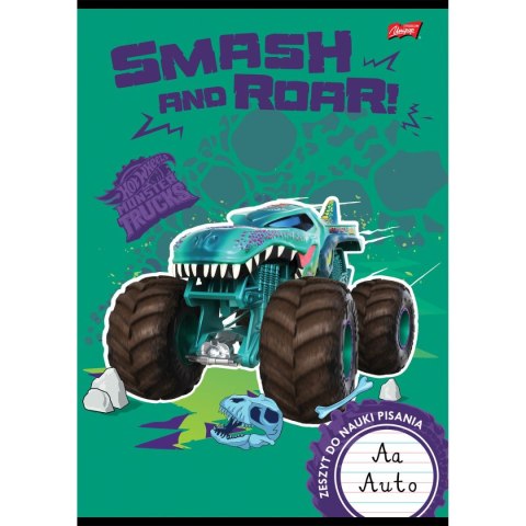 Zeszyt Mattel Hot Wheels do nauki pisania A4 32k. 70g podwójna linia kolor Unipap Unipap