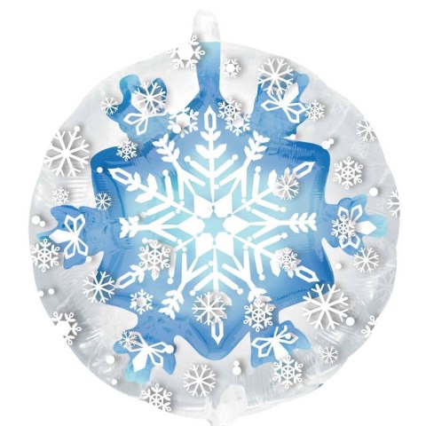 Balon foliowy śnieżynka 18cal Amscan (3396201) Amscan
