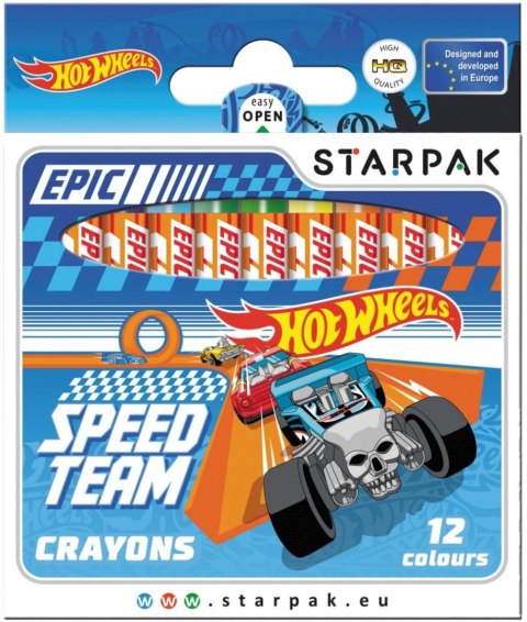 Kredki świecowe Starpak Hot Wheels 12 kol. (337290) Starpak