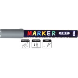 Marker permanentny M&G, szary 1-2mm okrągła końcówka (MG APL910-80) M&G