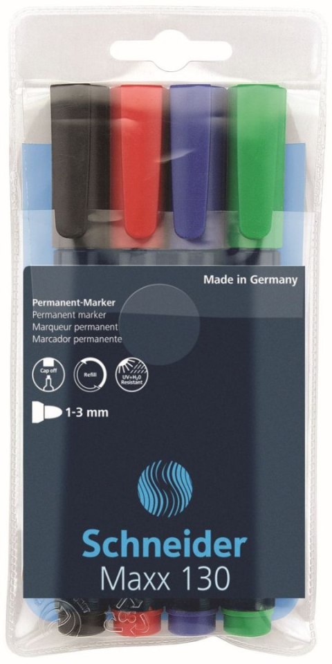 Marker permanentny Maxx 130 wkład mix 1-3mm okrągła końcówka Schneider (SR113094) Schneider