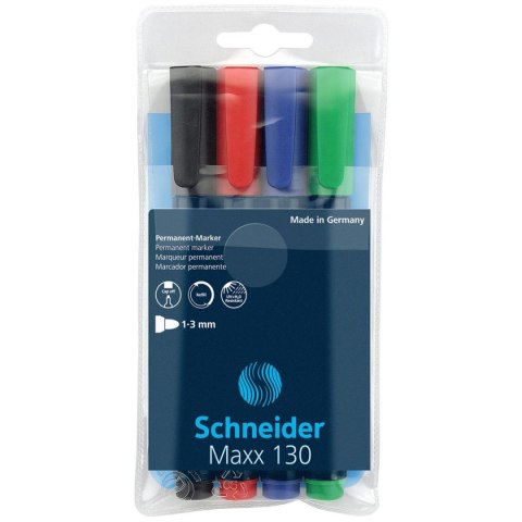 Marker permanentny Maxx 130 wkład mix 1-3mm okrągła końcówka Schneider (SR113094) Schneider