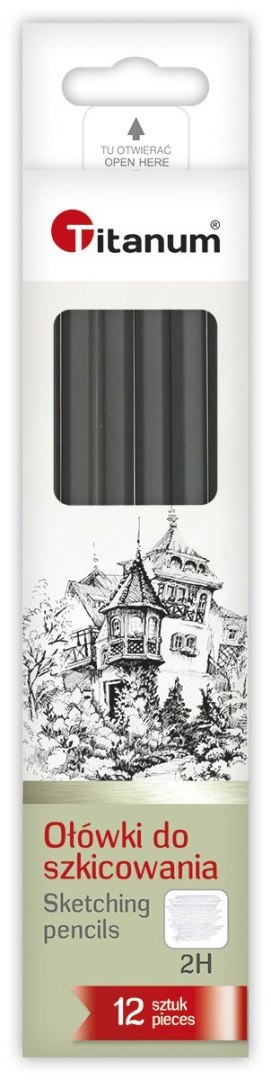 Ołówek w kartonowym pudełku 2H Titanum Titanum