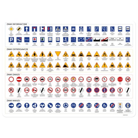 Podkład na biurko Ruch drogowy mix PVC PCW Derform (PLARD) Derform