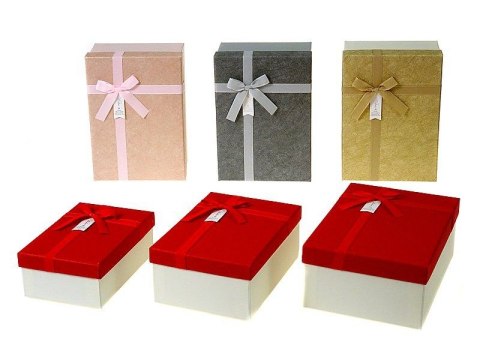 Pudełko na prezent 3 szt. mix kolorów, 3 wielkości Adar (556782) Adar