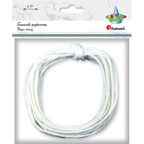 Sznurek Craft-Fun Series papierowy biały 5m Titanum (g14) Titanum