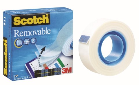 Taśma biurowa removable matowa 19x32,9 [mm x m] Scotch (810) Scotch