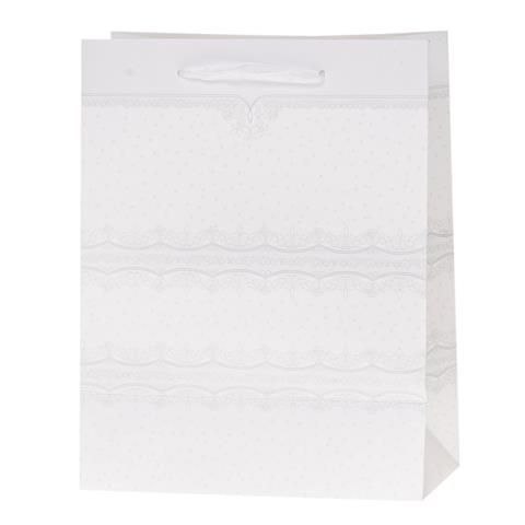 Torba prezentowa torebka lux brok Biała A3 [mm:] 310x480x 120 Rozette (5907354048502) Rozette