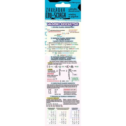Zakładka do książki Ściąga ułamki dziesiętne Henry (5905701482726) Henry