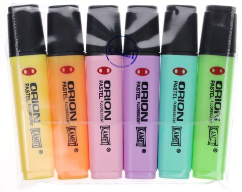 Zakreślacz pastel ORION wkład mix 1,0-5,0mm Kamet (6 kol) Kamet