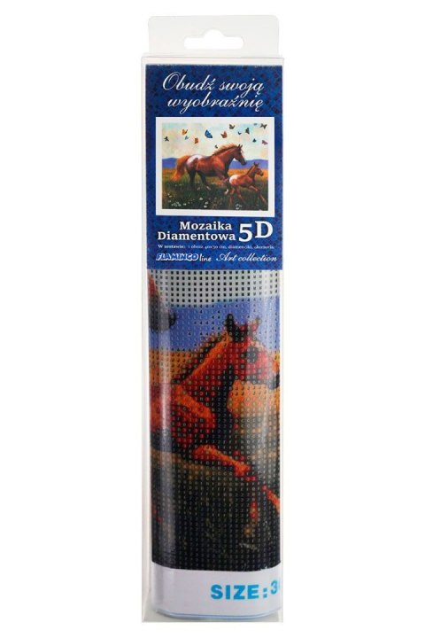 Zestaw kreatywny Diamentowa mozaika 30x40cm Konie 3 Flamingo Line (TMS29828) Flamingo Line