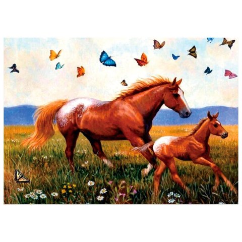 Zestaw kreatywny Diamentowa mozaika 30x40cm Konie 3 Flamingo Line (TMS29828) Flamingo Line