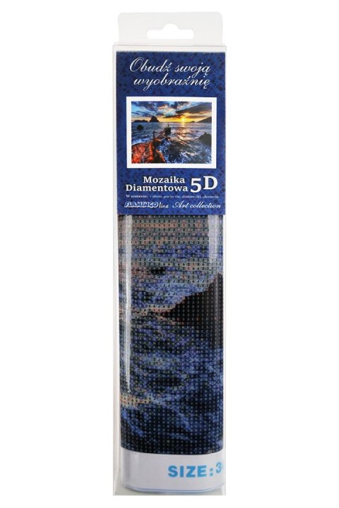 Zestaw kreatywny Diamentowa mozaika 30x40cm Zachód słońca Flamingo Line (TMR21285) Flamingo Line