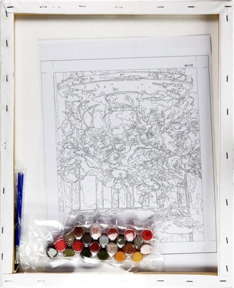 Zestaw kreatywny Malowanie po numerach 40x50cm Bukiet na krześle Flamingo Line (FYS164) Flamingo Line