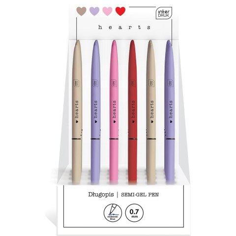 Długopis 0 5902277327130 wkład niebieski Interdruk (SLIM HEARTS) Interdruk