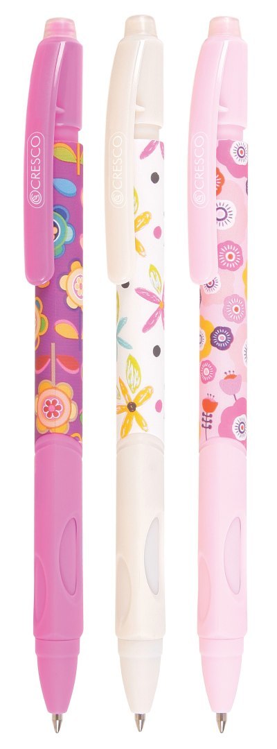 Długopis wymazywalny RESET CLIC DESIGNE żelowy wymazywalny wkład niebieski 0,7mm Cresco (450007) Cresco