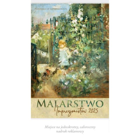 Kalendarz ścienny MALARSTWO IMPRESJONISTÓW WIELOPLANSZOWY 12K 320mm x 470mm Lucrum (RW9) Lucrum