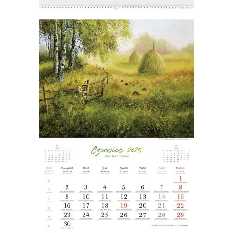 Kalendarz ścienny POLSKA W PRZYRODZIE WIELOPLANSZOWY 12K 320mm x 470mm Lucrum (RW8) Lucrum