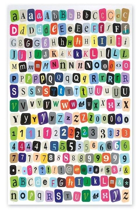 Naklejka (nalepka) Craft-Fun Series litery i cyfry Titanum (TAM001) Titanum