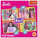 Puzzle Barbie 4w1 Wesoły świat Barbie 4w1 el. Trefl (34626) Trefl