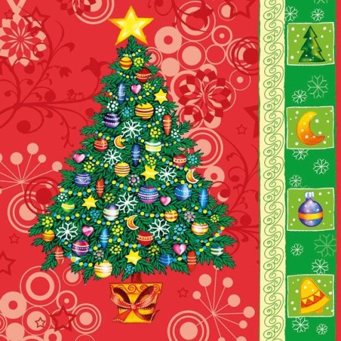 Serwetki gwiazdka mix bibuła [mm:] 330x330 Pol-mak (Sd GW) Pol-mak