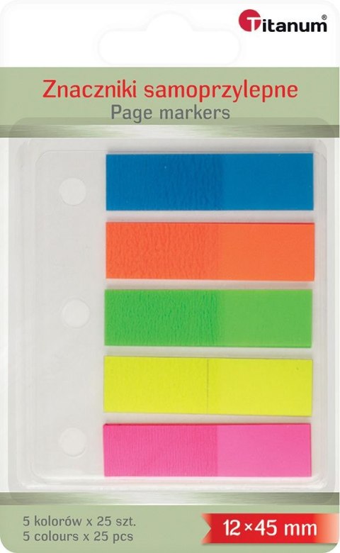 Zakładki indeksujące 125k [mm:] 12x45 Titanum (P-25) Titanum