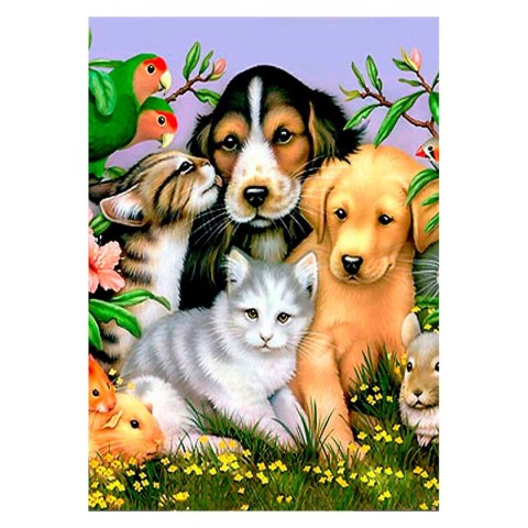 Zestaw kreatywny Diamentowa mozaika 30x40cm Zwierzęta Flamingo Line (TSGK75621) Flamingo Line