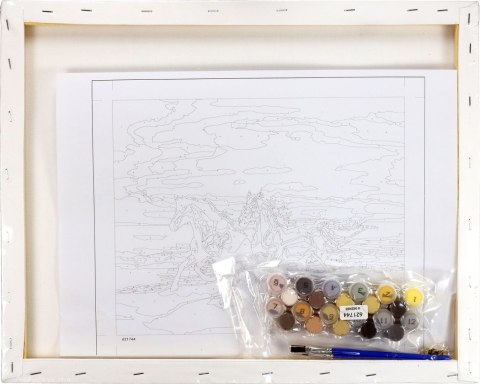 Zestaw kreatywny Malowanie po numerach 40x50cm Konie Flamingo Line (FSY246) Flamingo Line