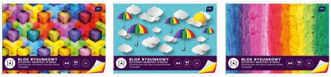 Blok rysunkowy A4 kolorowy 80g 10k Interdruk (BLRK10B) Interdruk