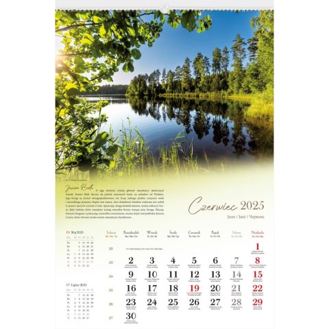 Kalendarz ścienny WEDRÓWKI PO POLSCE WIELOPLANSZOWY 12K 320mm x 470mm Lucrum (RW4) Lucrum