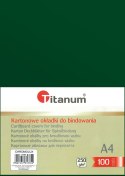 Karton do bindowania Titanum błyszczący - chromolux A4 zielony 250g Titanum