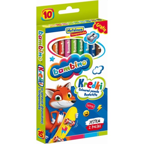 Kredki ołówkowe Bambino 10 kol. St.Majewski St.Majewski