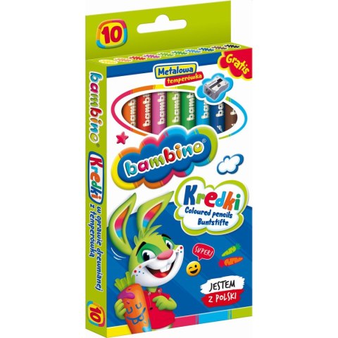 Kredki ołówkowe Bambino 10 kol. St.Majewski St.Majewski