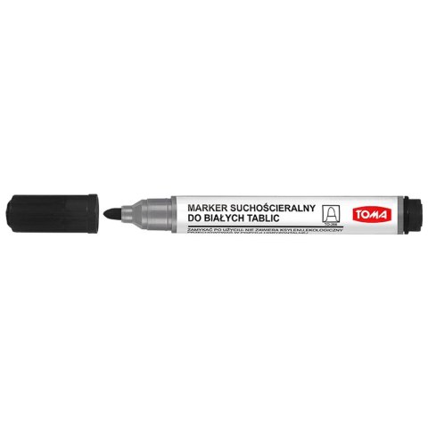 Marker suchościeralny czarny okragły wkład czarny 2,0mm okrągła końcówka Toma (TO-266 3 2) Toma