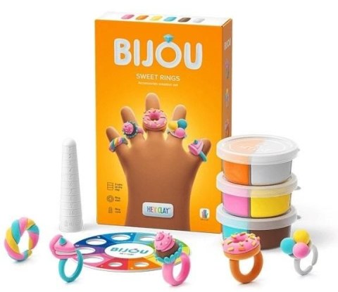 Masa plastyczna dla dzieci Tm Toys Hey Clay Bijou Sweet rings mix (HLC31002CEE) Tm Toys