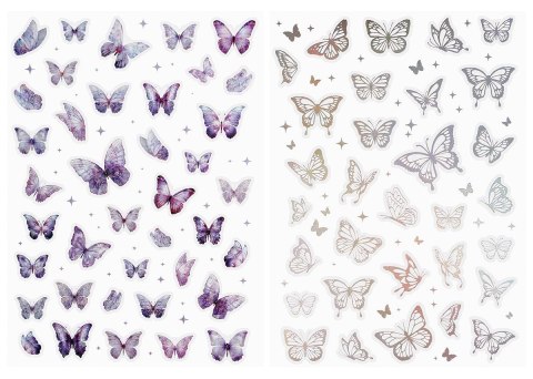 Naklejka (nalepka) Craft-Fun Series Naklejki laserowe motyle Titanum (24XQ0501-8 C) Titanum