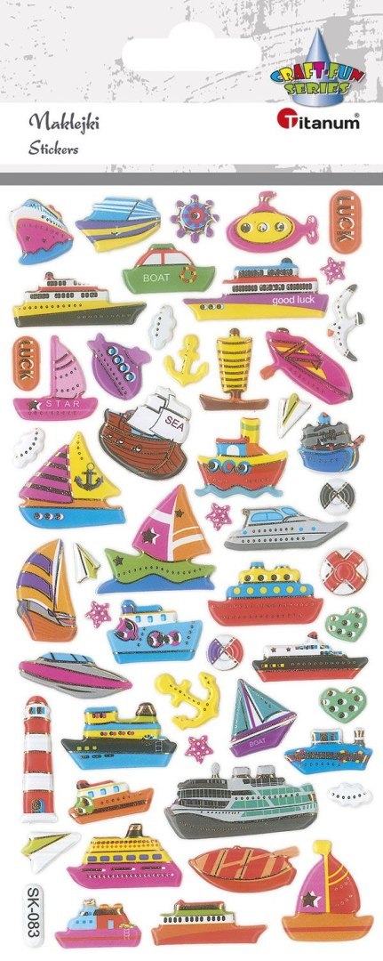 Naklejka (nalepka) Craft-Fun Series Statki wypukłe Titanum (SK-083) Titanum