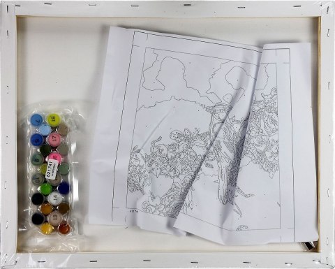 Zestaw kreatywny Malowanie po numerach 40x50cm Ptaki Flamingo Line (FLG019-01) Flamingo Line