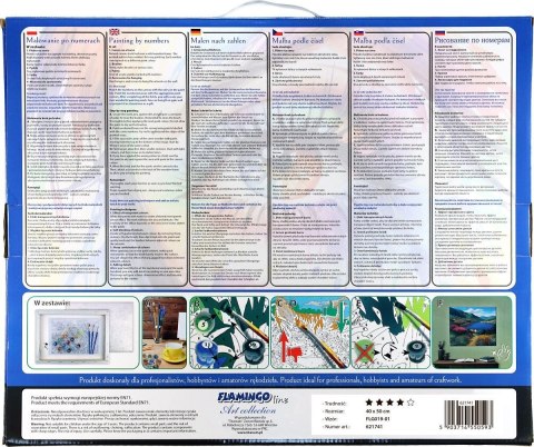 Zestaw kreatywny Malowanie po numerach 40x50cm Ptaki Flamingo Line (FLG019-01) Flamingo Line