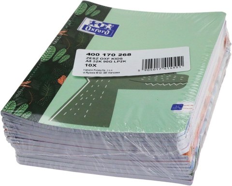 Zeszyt kKds A5 32k. 90g podwójna linia kolor Oxford (400170268) Oxford