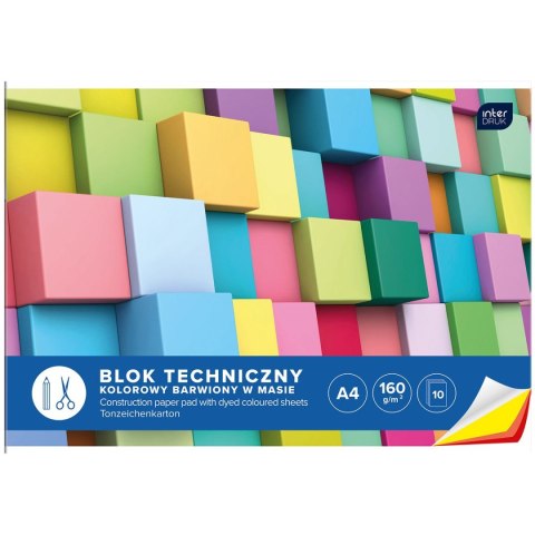 Blok techniczny bloki A4 biały 160g 10k Interdruk (BLTK) Interdruk